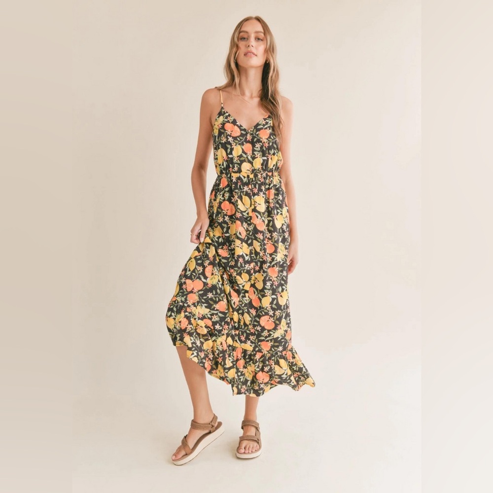 Sadie & Sage Citrus Floral Maxi Summer Dress